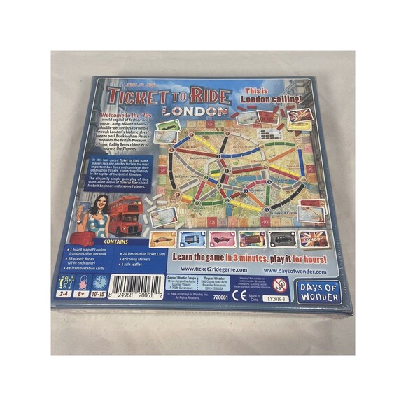 Days of Wonder Ticket to Ride London Board Game. NEW SEALED IN BOX - Picture 2 of 3